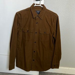 Abercrombie & Fitch Military suede Brown Shirt Jacket